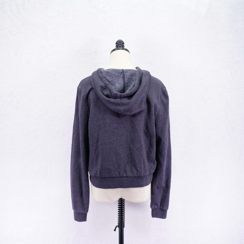 Hurley -Medium- Gray‎ Hooded Long Sleeve Pullover Sweater Floral - Picture 3 of 7